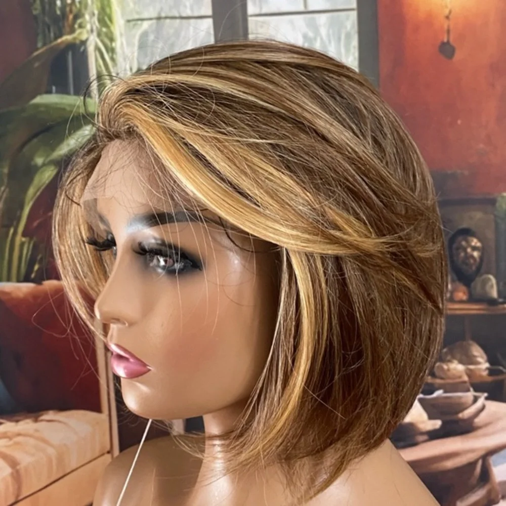 NEW rooted lace fronts moon shaped part wig